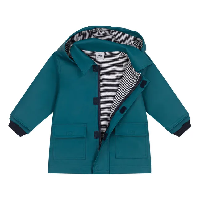 Barapluie Waxed Coat | Peacock blue