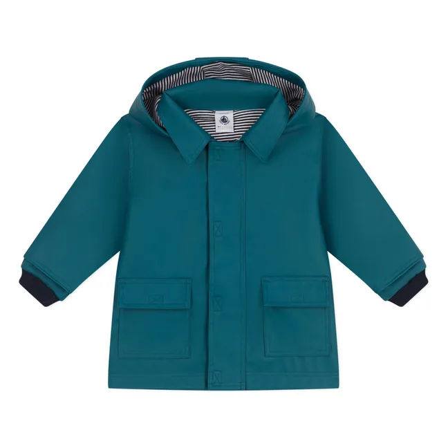 Barapluie Waxed Coat | Peacock blue