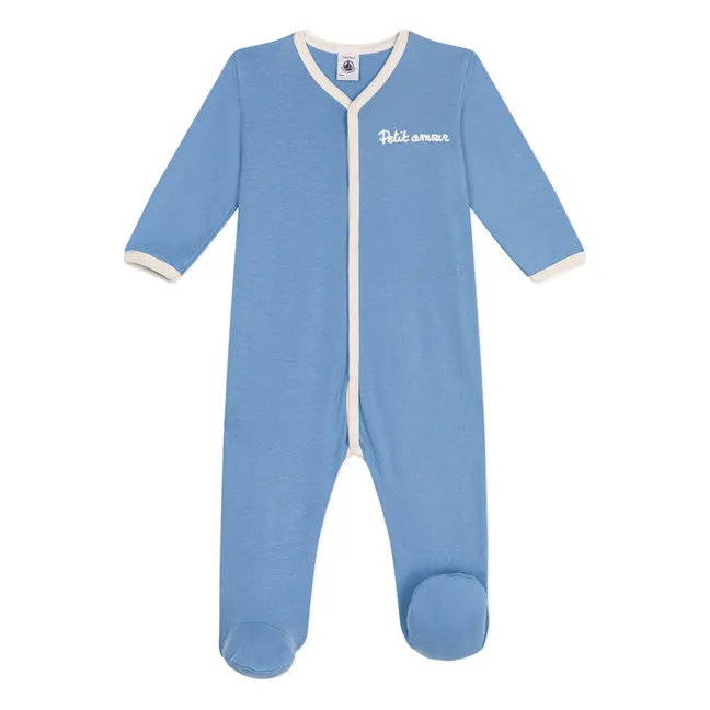 Pijama Berny Feet Algodón orgánico | Azul