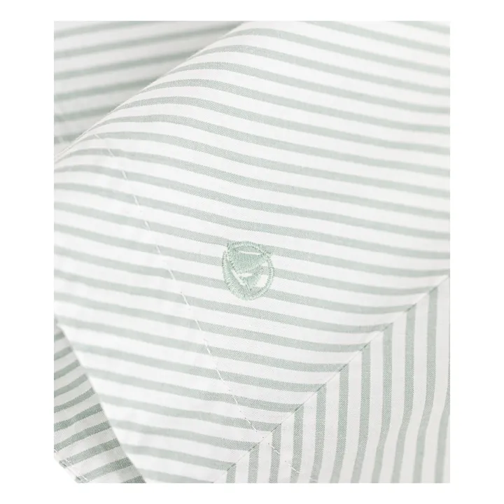 Vestido de popelina de algodón ecológico Blotilde | Blanco- Imagen del producto n°2