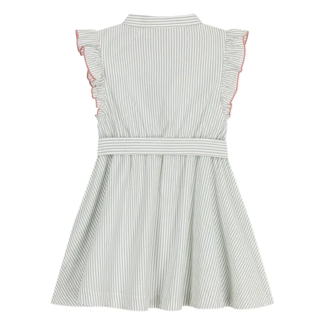 Vestido de popelina de algodón ecológico Blotilde | Blanco