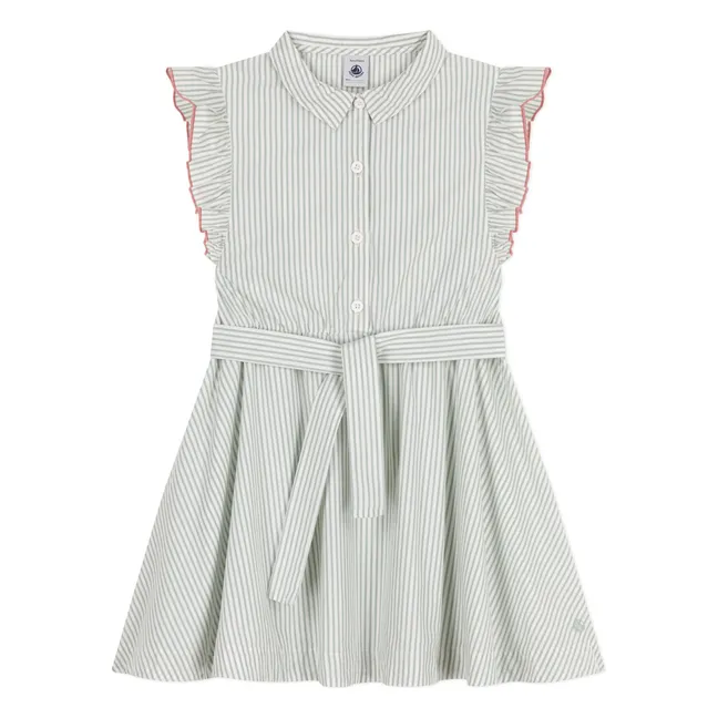 Vestido de popelina de algodón ecológico Blotilde | Blanco