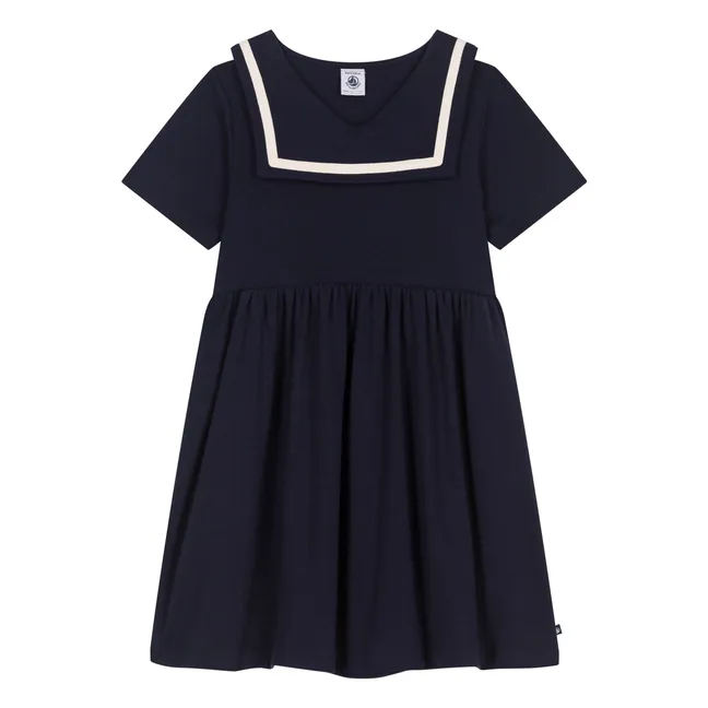 Vestido Bichelle de algodón orgánico | Azul Marino