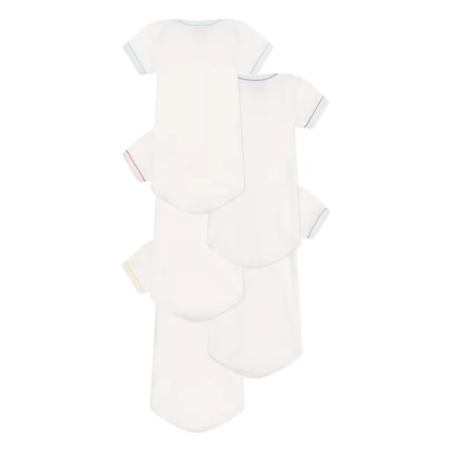 Lot 5 Bodies Semainier Coton Bio | Ecru