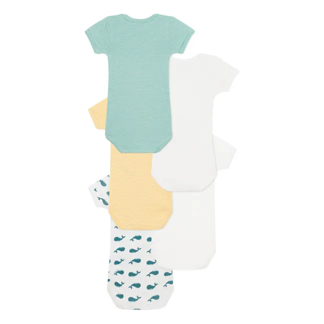 Lot 5 Bodies Wal Bio-Baumwolle | Pfauenblau