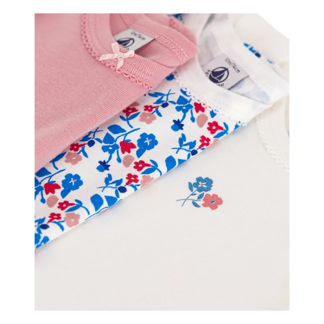 3er-Pack Minibloom Bodies aus Bio-Baumwolle | Rosa