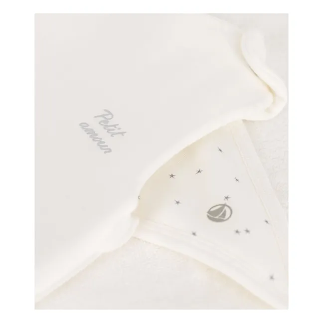 Valise de Maternité Cœurs Coton Bio | Ecru