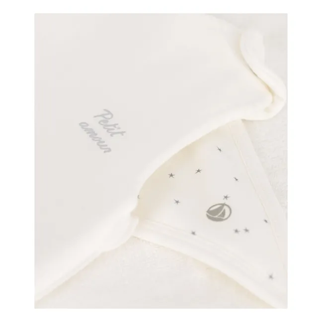 Valise de Maternité Cœurs Coton Bio | Ecru