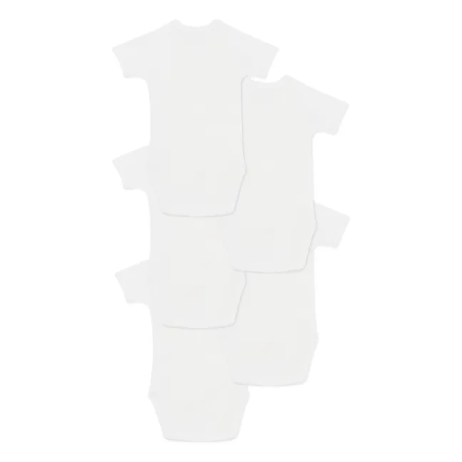 Lot 5 Bodies Naissance Semainier Coton Bio | Ecru