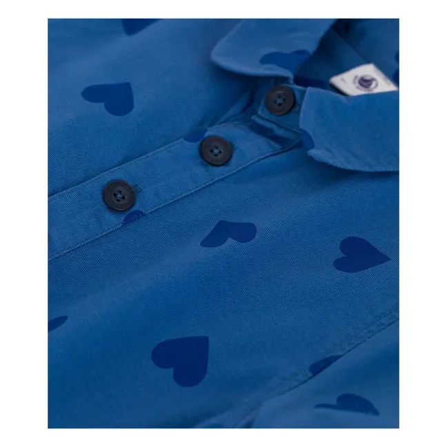 Vestido de algodón orgánico Bicoeur | Azul Marino