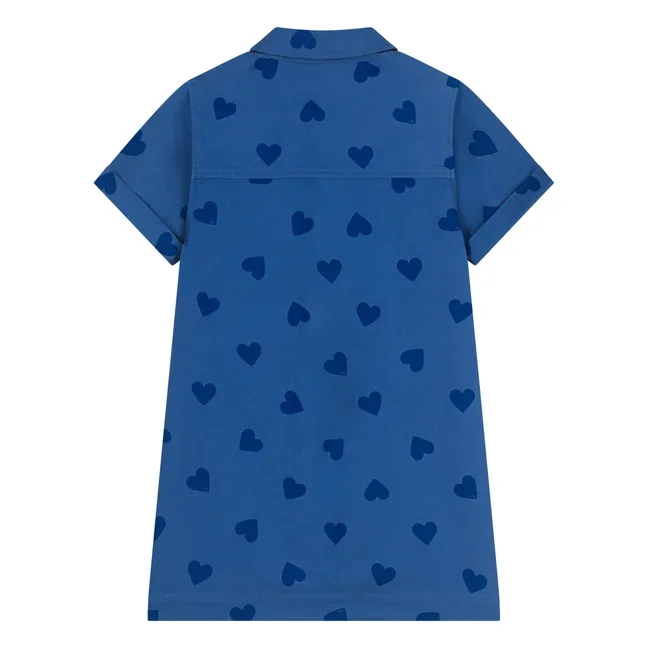 Vestido de algodón orgánico Bicoeur | Azul Marino