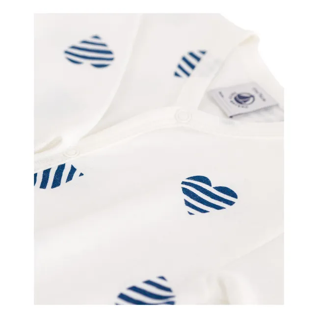 Bertho Organic Cotton Pyjamas with Feet | Ecru
