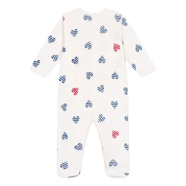Pigiama in cotone biologico Bertho Foot | Ecru