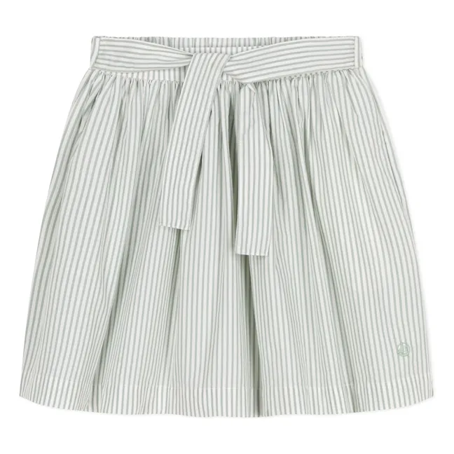 Gonna in popeline di cotone organico Boncap | Bianco