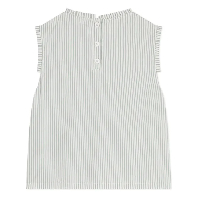 Top de algodón orgánico Bictoire Popeline | Blanco