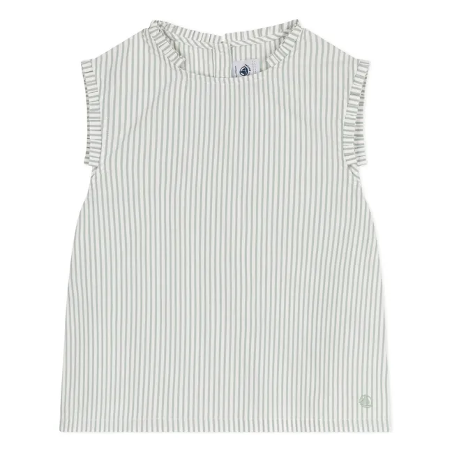 Top de algodón orgánico Bictoire Popeline | Blanco