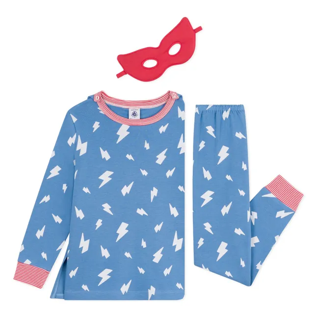 Pyjama Bretona Avec Cape Flash Coton Bio | Bleu