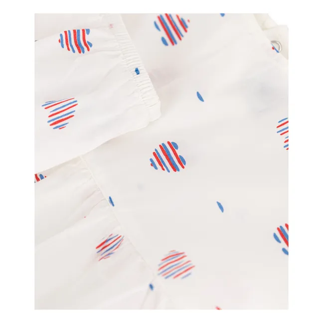 Conjunto de vestido y bombacho de algodón ecológico Barka | Crema