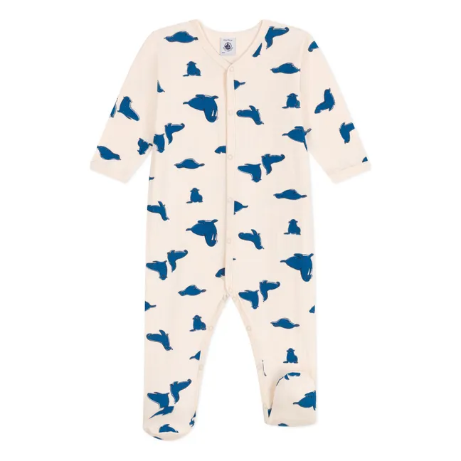 Pyjamas with Feet Berry Organic Cotton | Cream