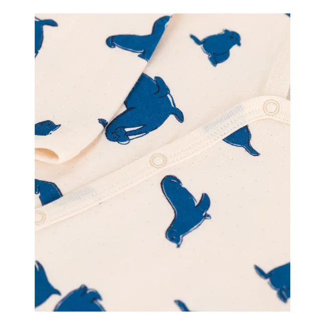 Pyjamas with Feet Berry Organic Cotton | Cream