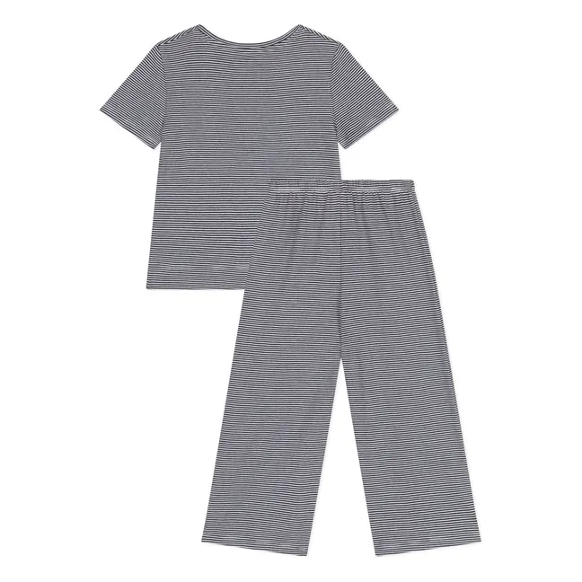 Pijama Briana de algodón orgánico | Azul Marino