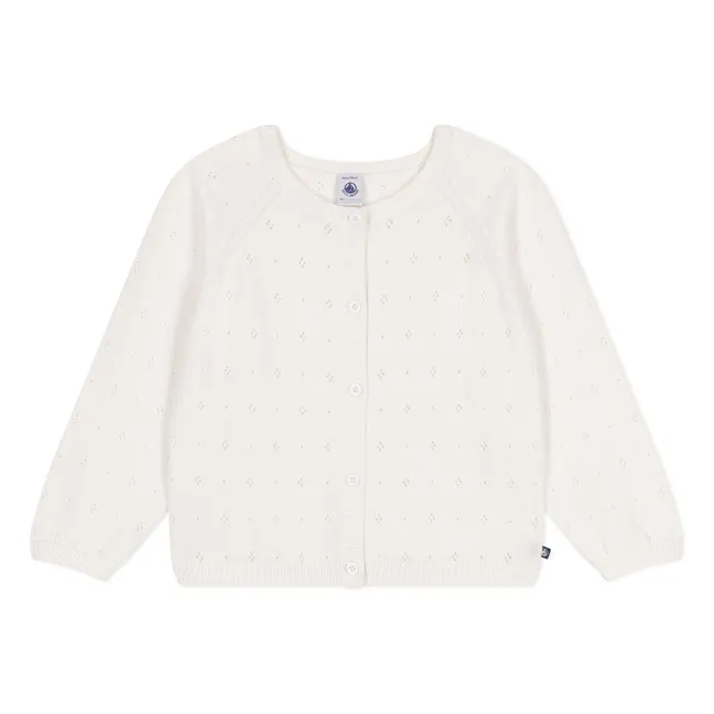Cardigan Botricot Coton Bio | Blanc