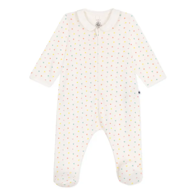 Pijama de algodón orgánico Banta Foot | Blanco