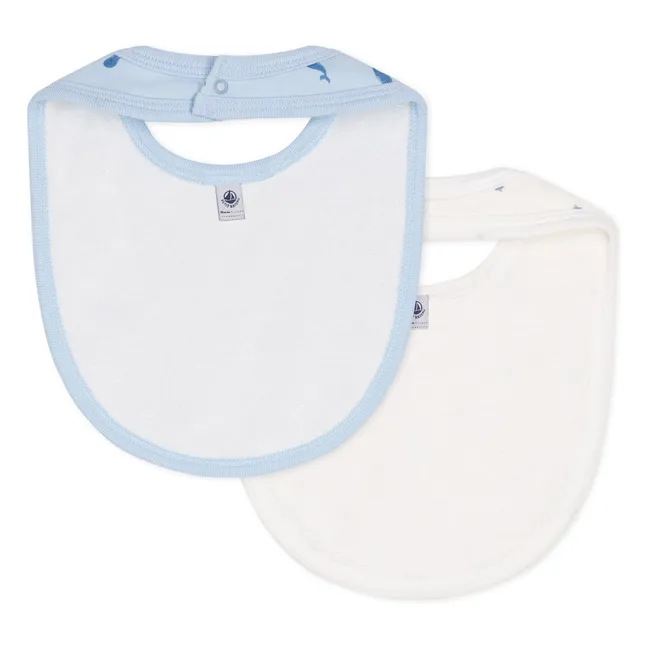 2er-Set Lätzchen Beryl Bio-Baumwolle | Blau