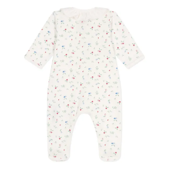 Pyjama à Pieds Bolette Coton Bio | Blanc