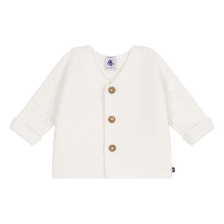 Petit Bateau - Cardigan bébé tricot point mousse en coton