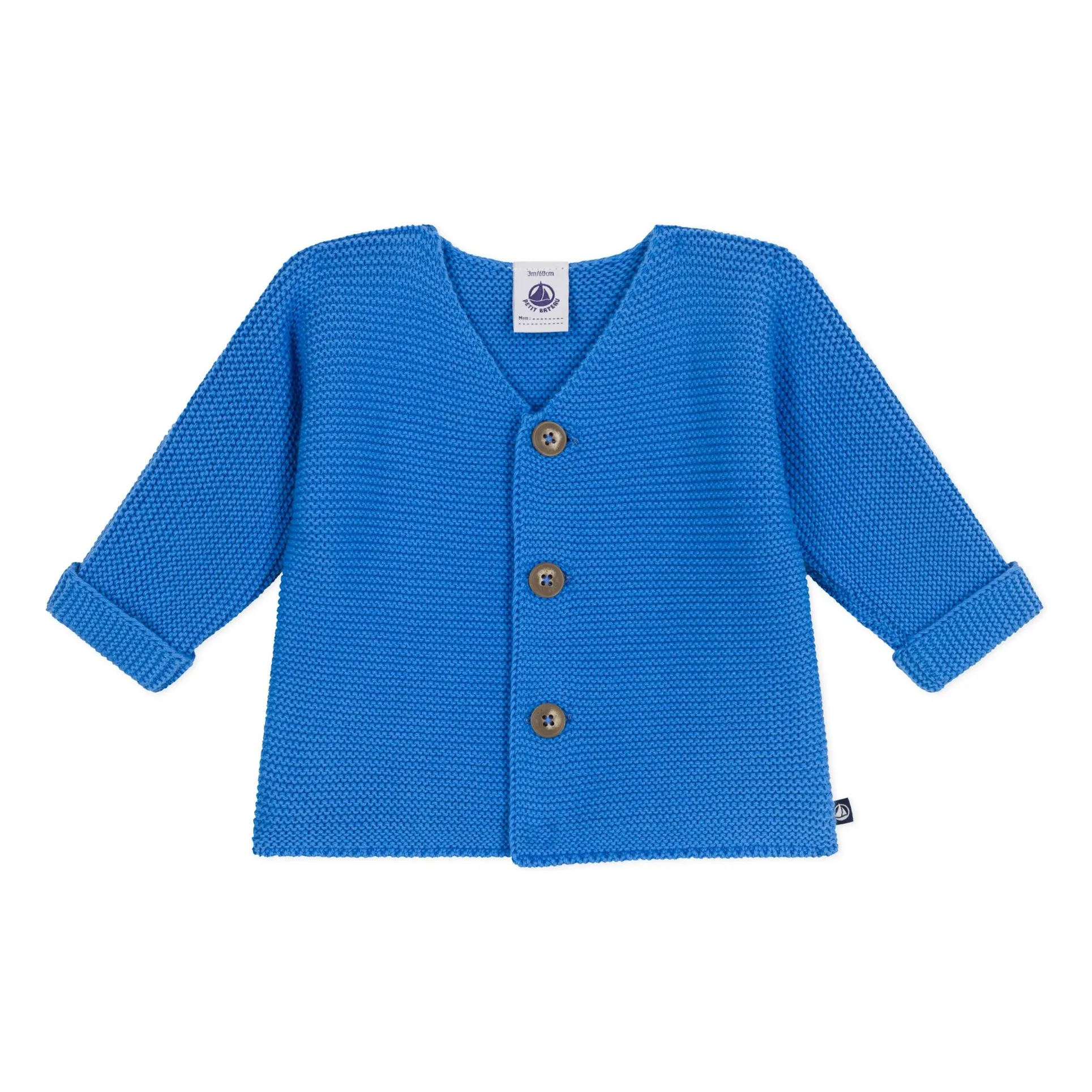 Petit Bateau Unisex Blue Barby Organic Cotton Cardigan