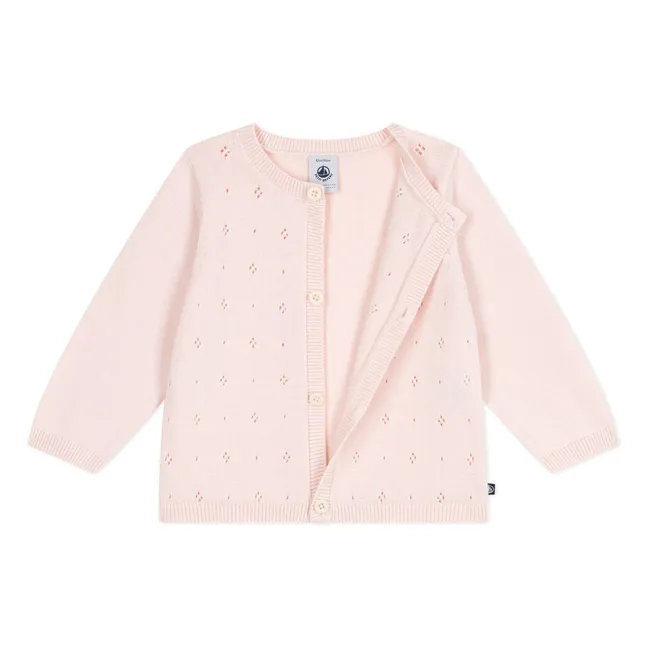 Strickjacke Benga Bio-Baumwolle | Puderrosa