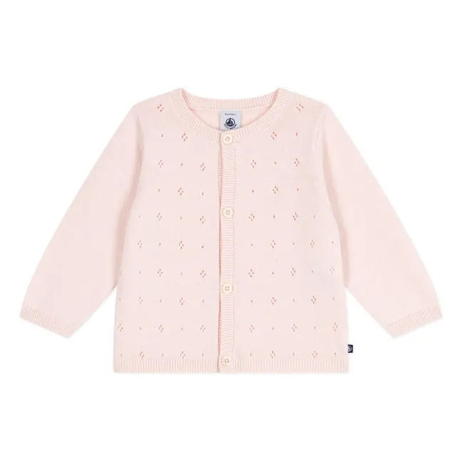 Strickjacke Benga Bio-Baumwolle | Puderrosa