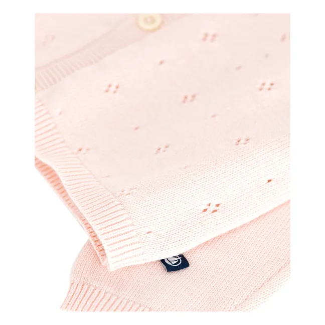 Strickjacke Benga Bio-Baumwolle | Puderrosa