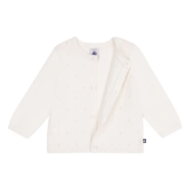 Strickjacke Benga Bio-Baumwolle | Weiß