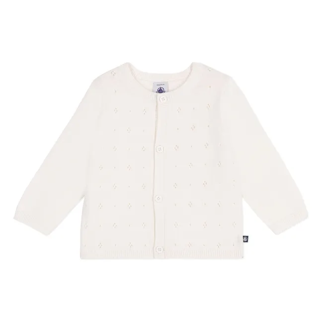Strickjacke Benga Bio-Baumwolle | Weiß