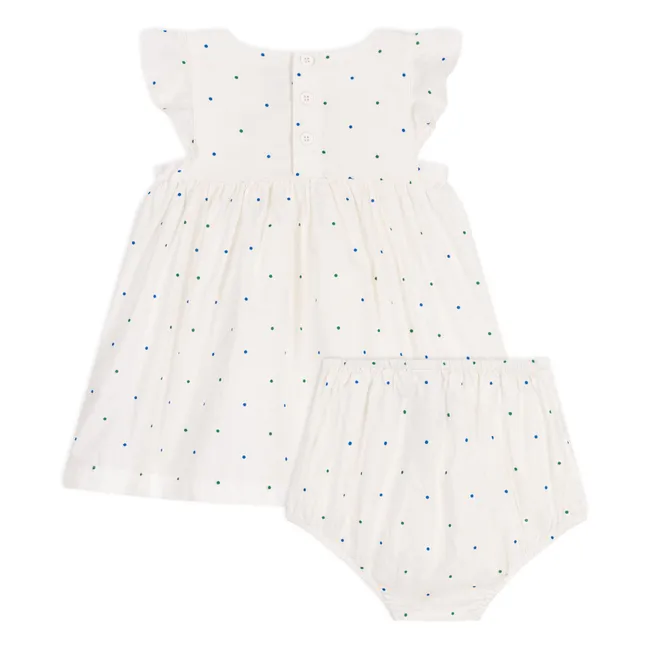 Abito in popeline di cotone organico Boemie | Bianco