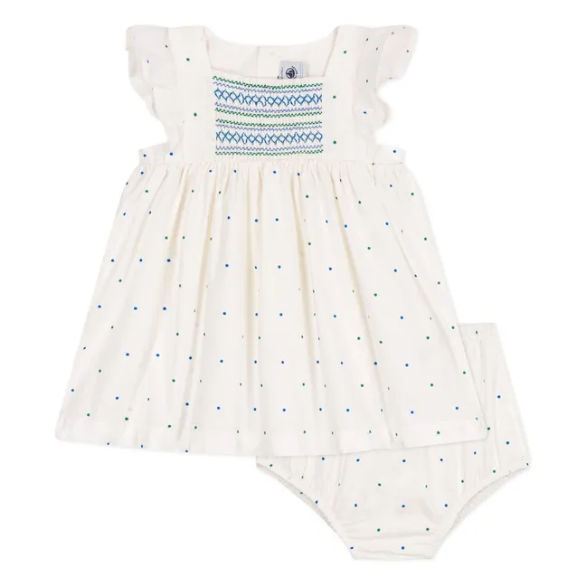 Abito in popeline di cotone organico Boemie | Bianco