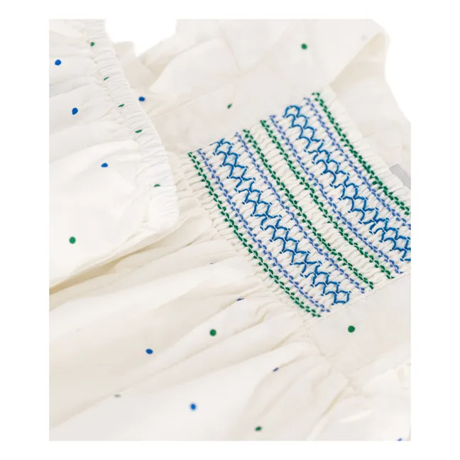 Abito in popeline di cotone organico Boemie | Bianco