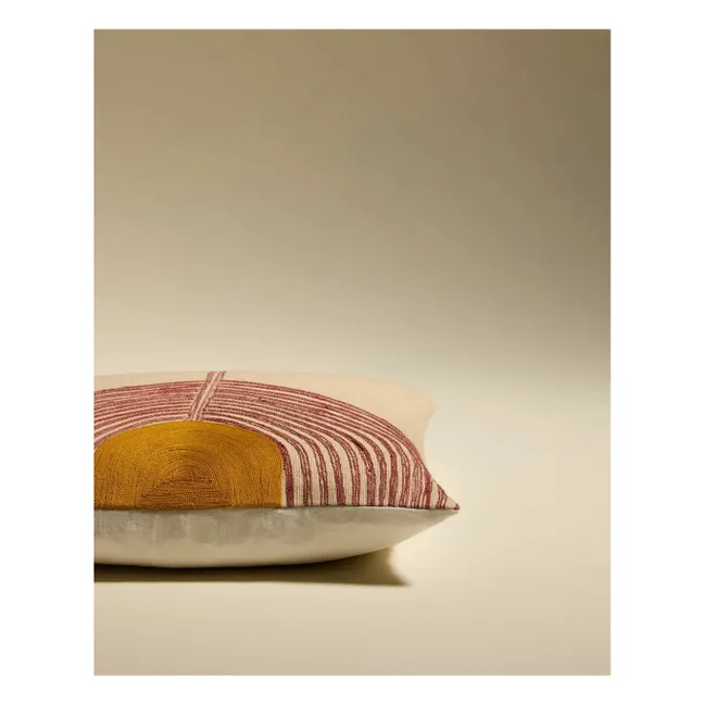 Coussin brodé Mirage | Terracotta