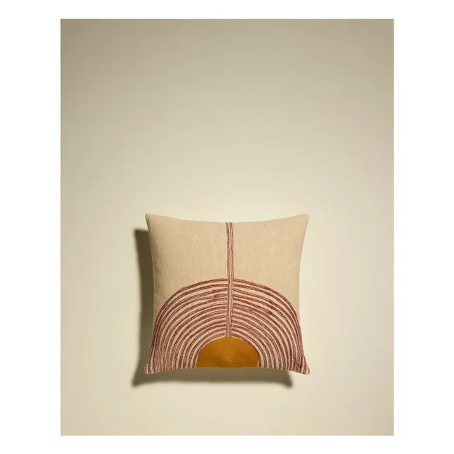 Coussin brodé Mirage | Terracotta