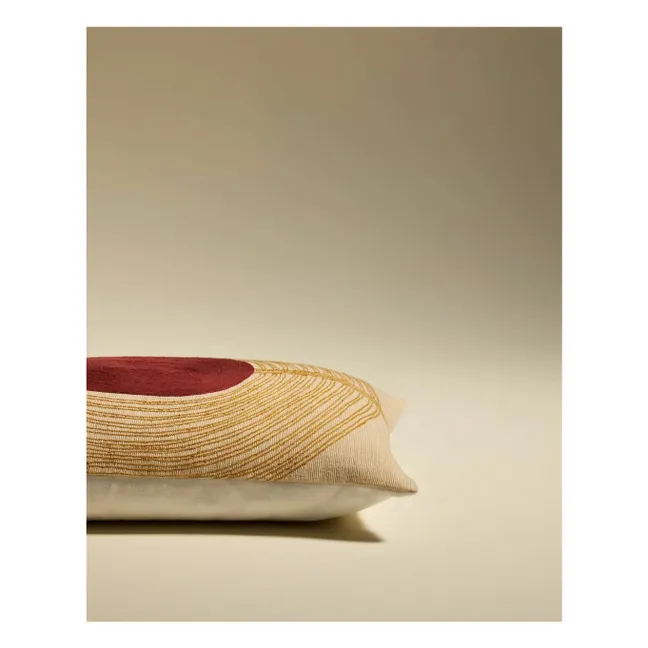 Coussin brodé Mirage | Terracotta