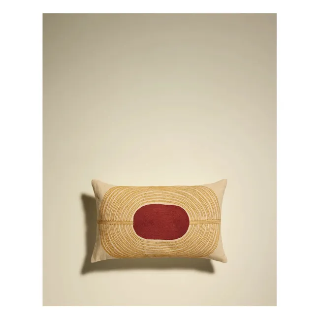 Coussin brodé Mirage | Terracotta