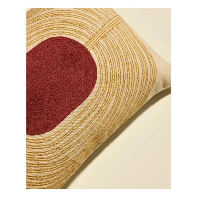 Coussin brodé Mirage | Terracotta