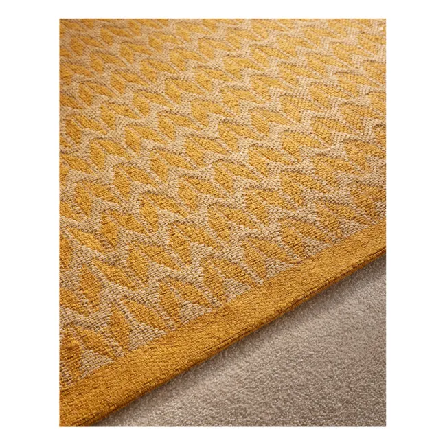Tapis en jute Maya | Jaune moutarde