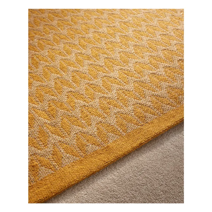 Tapis en jute Maya | Jaune moutarde- Image produit n°2