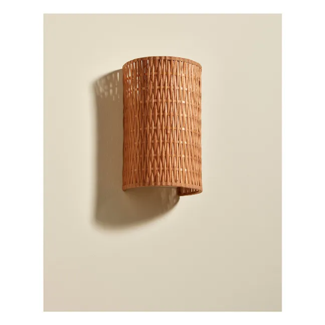 Lampada da parete in rattan Halo