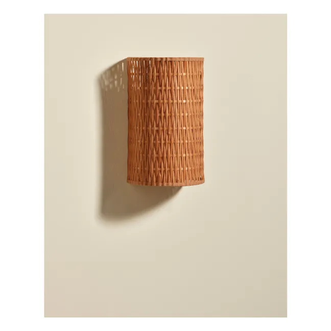 Lampada da parete in rattan Halo