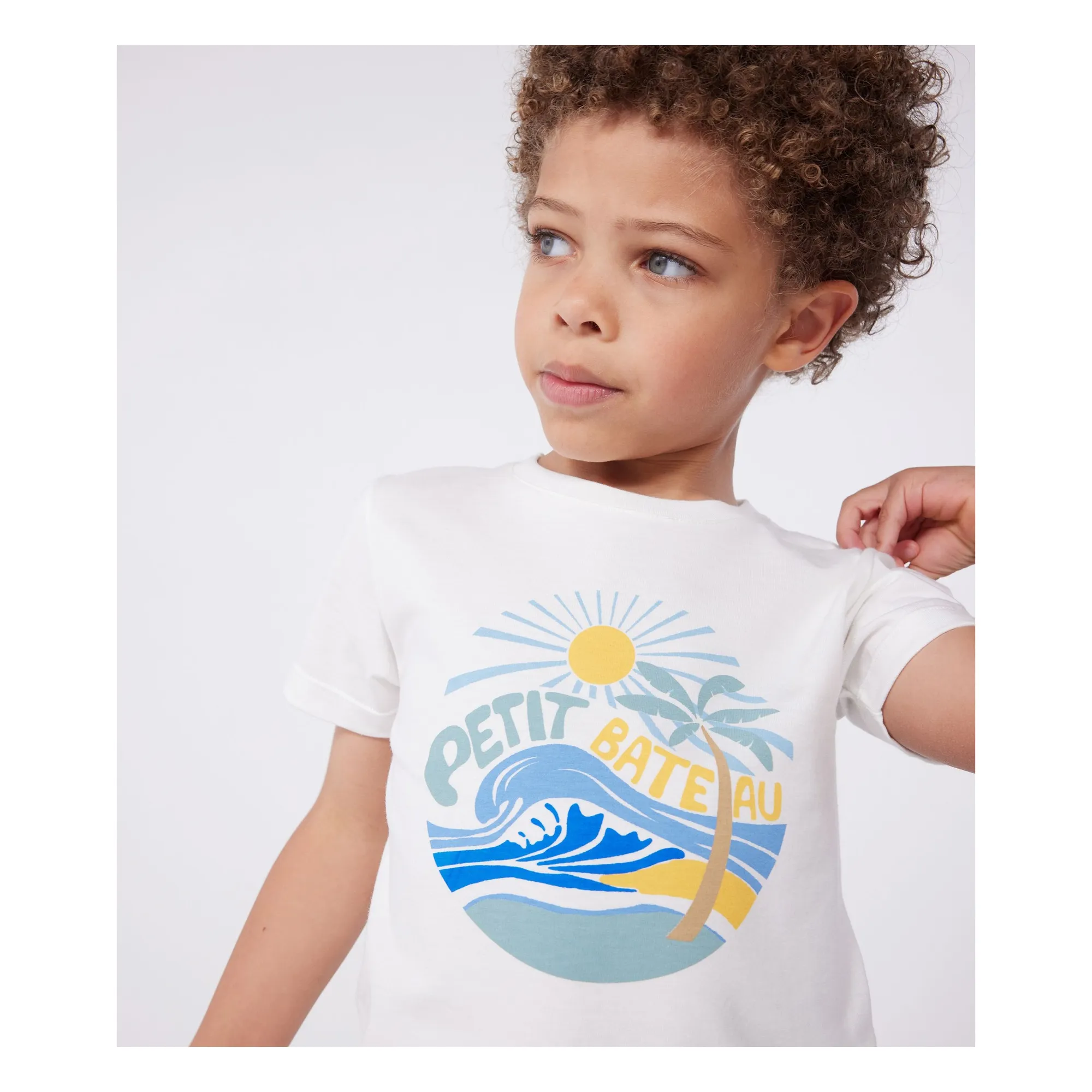 T-Shirt Boussole Coton Bio | Blanc- Image produit n°1
