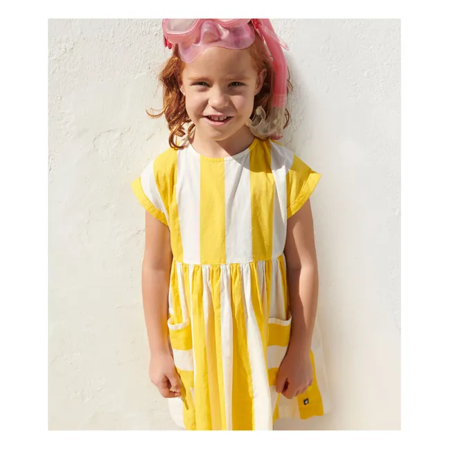Abito in popeline di cotone organico Blush | Giallo
